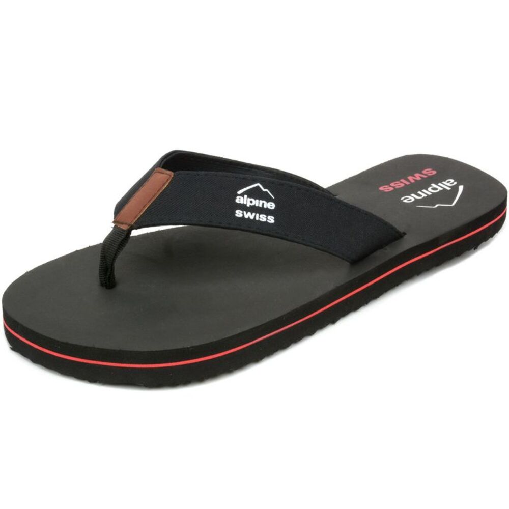 Alpine Swiss Mens Flip Flops Beach Sandals Lightweight EVA Sole Comfort Thongs